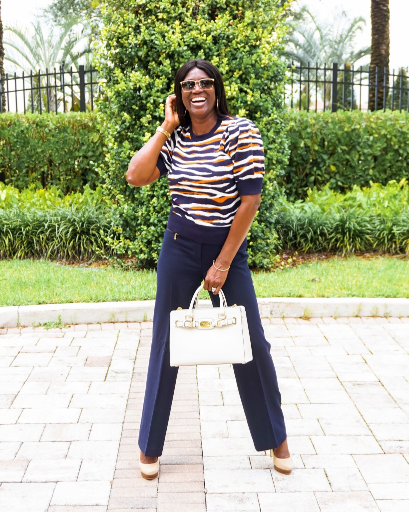 Ann Taylor Fall Fashion- Tiger Print Sweater