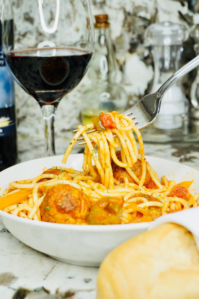 Gluten Free/Plant Based Spaghetti & Meatballs